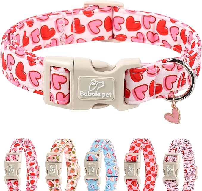 Valentines Dog Collar for Large Dogs by Babolepet