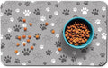 Dog Food Mat, Absorbent Water Bowl Mats Cat Pet Feeding Placemats Light Gray 16 by Zoeeya
