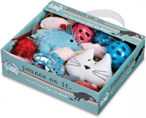 12-Piece Pounce Toy Gift Box – Pounce on It Assorted Toys Keep Cats and Kittens by Cat+Is+Good