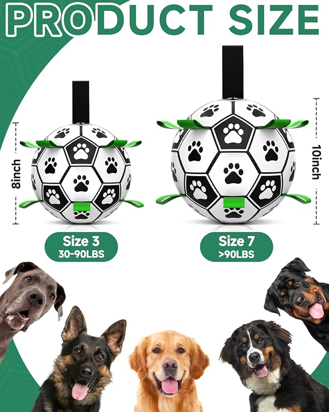 QDAN 10 Inch Gaint Dog Soccer Ball - Image 2