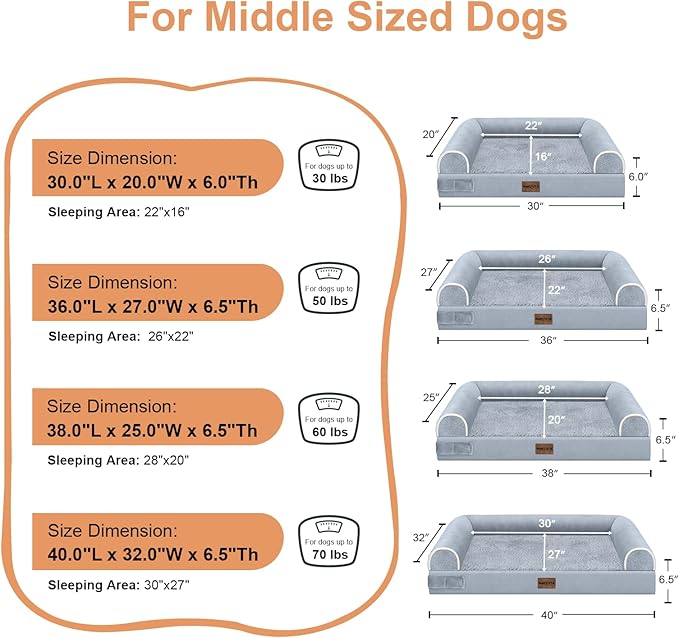 Large Dog Bed Orthopedic Washable: Beds Bolster XL Bed Large Big Dogs Memory - Image 6