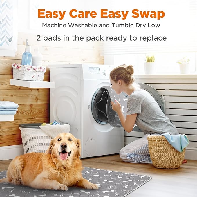 Washable Pee Pads for Dogs, 2 Pack 48"x60" Reusable Puppy Training Pads - Image 4