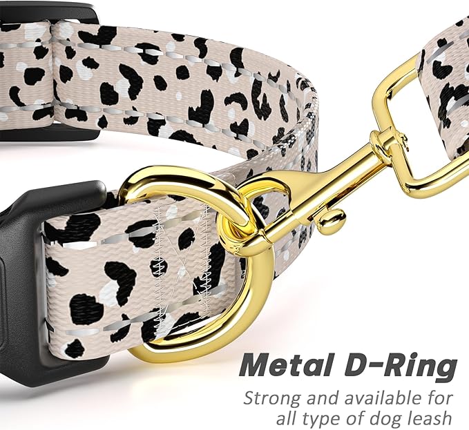 Reflective Dog Collar for Extra Small Dogs, Cute Leopard Style Adjustable - Image 5