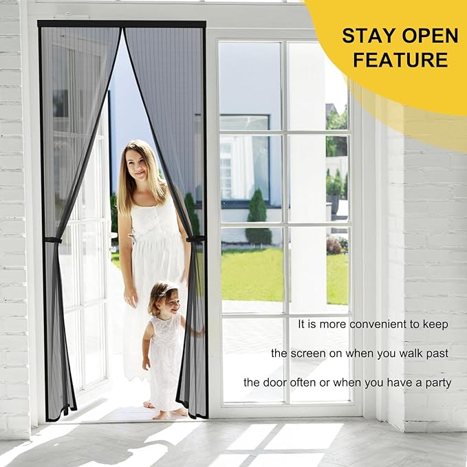 Magnetic Screen Door- Fit for Door Size:36x80 Inch, Screen Itself Size:38"x82" - Image 3