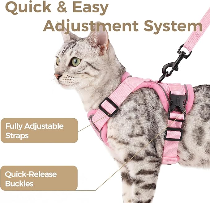 Cat Harness and Leash Set Escape Proof Tactical Extra Large Kitten Harness - Image 4