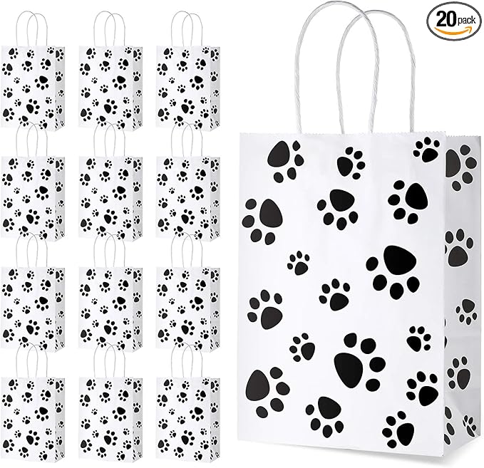 Blulu 20 Pcs Puppy Dog Paw Gift Bags by Blulu