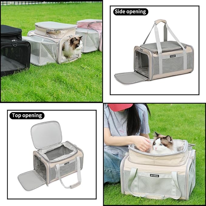 Airline Approved Pet Carrier for Cats and Small Dogs up to 15 lbs, Breathable - Image 3