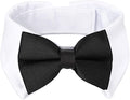 Segarty Dog Tuxedo Collar for Neck Girth 12.6-15.7in, Bow Tie Collar Black by Segarty