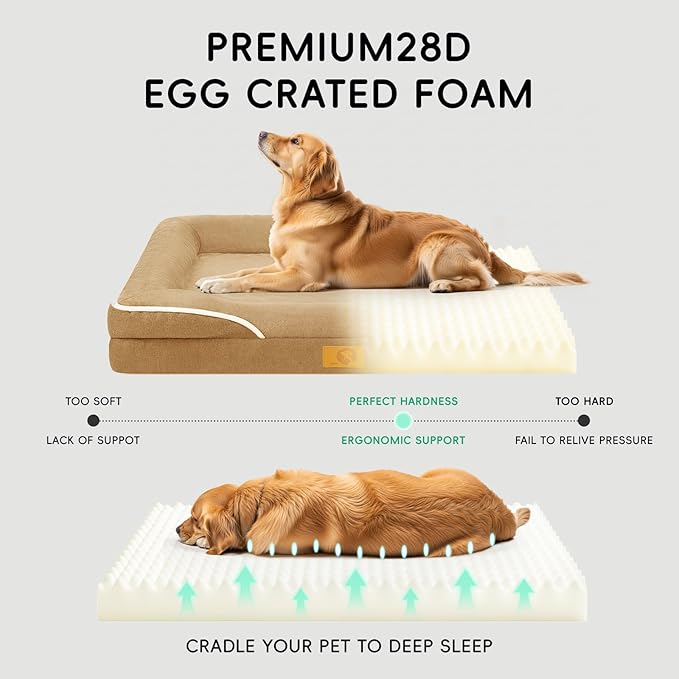 Homemate Dog Bed for Extra Large Dog: 48x35 inch Orthopedic Large Dogs Bed XXL - Image 4