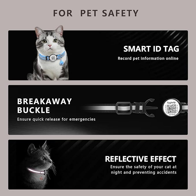 Smart QR Code Cat Collar 2-Pack, Breakaway Reflective Collar - Image 3