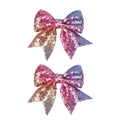 3-inch Sequined Bow Hair Clips For Baby Girls, Kids and Young Women Birthday by Koolgil
