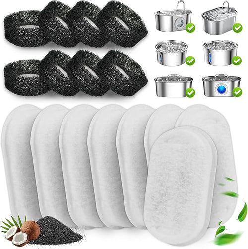 16-Pack Cat Water Fountain Filter – Cat Fountain Replacement Filters by HALKYDY