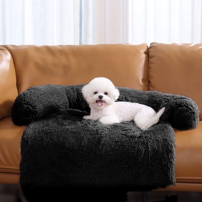 HACHIKITTY Calming Pet Sofa Bed Mat, Washable Plush Couch Cover - Image 6