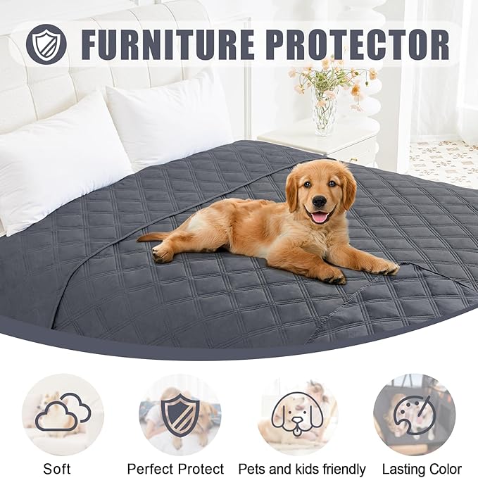 Smiry Waterproof Dog Bed Cover Blanket 52x82, Soft Reversible Pet Blanket - Image 8