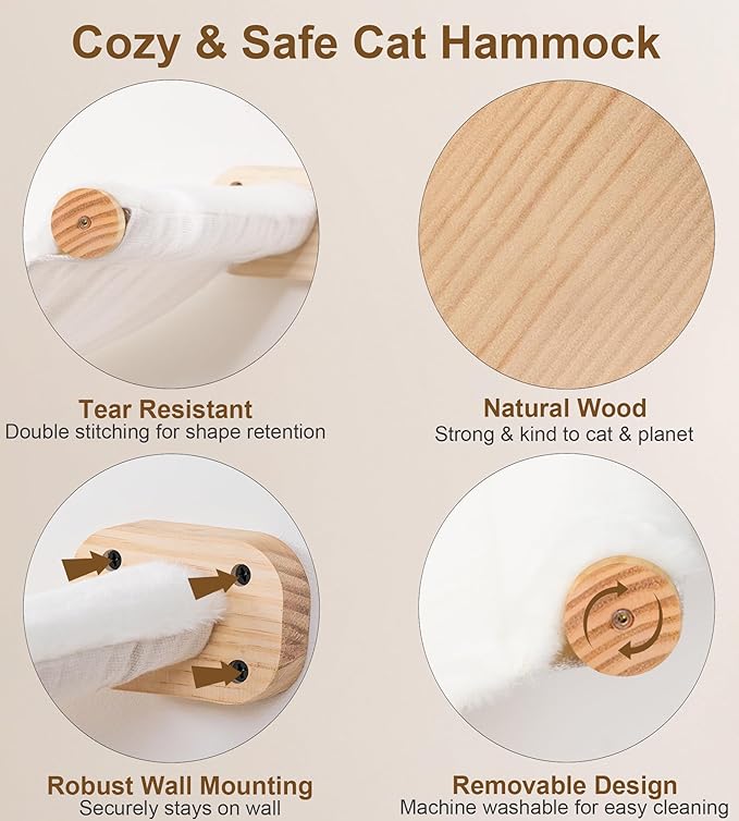 Cat Wall Hammock, Dual-Sided Cat Wall Bed - Image 4