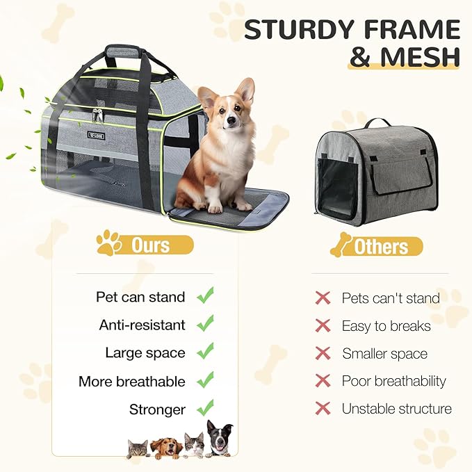 Lekereise Top-Expandable Pet Carrier 18x13x9.5 Inch Southwest Frontier Airline - Image 8