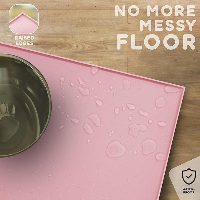 Dog Food Mat - 24x15 Raised Edges Dogs Mat - Image 5