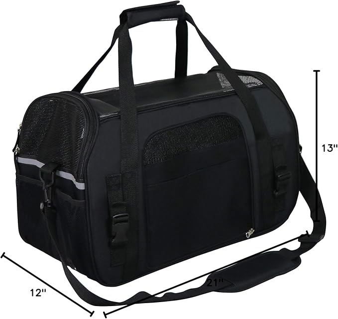 EliteField Soft Pet Carrier Soft Sided Dog Puppy Cat Carrier Travel Bag - Image 8