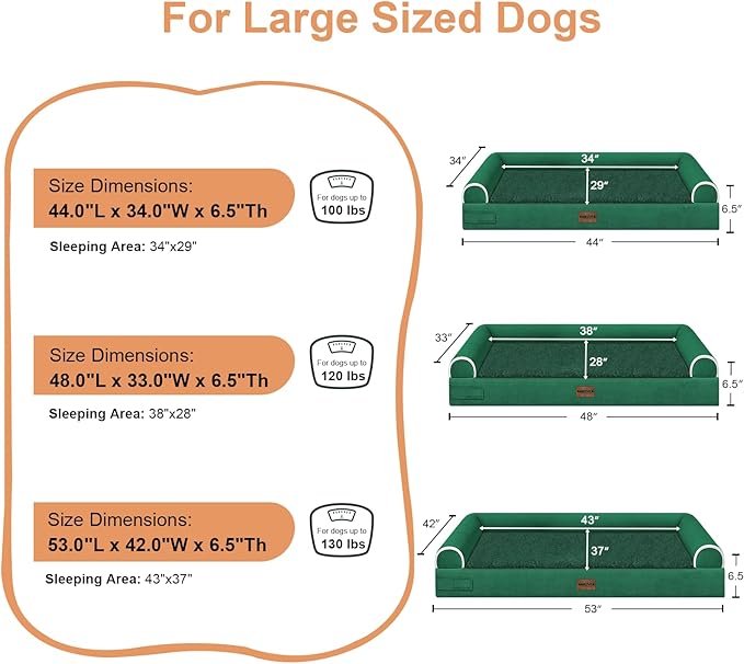 Large Dog Bed Orthopedic Washable: Beds Bolster XXL Bed Big XLarge Dogs Egg - Image 6