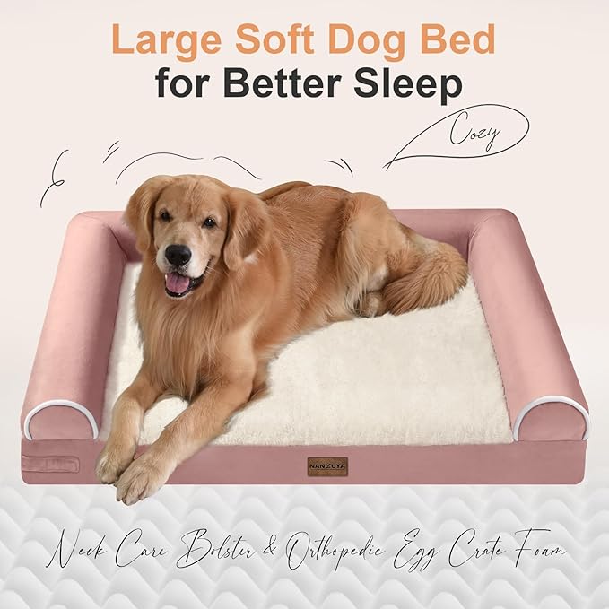 Large Dog Bed Orthopedic Washable: Beds Bolster XL Bed Large Big Dogs Egg Crate - Image 2