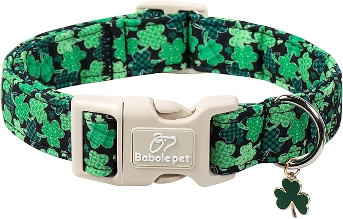 St Patricks Day Dog Collar for Giant Large Dogs by Babolepet