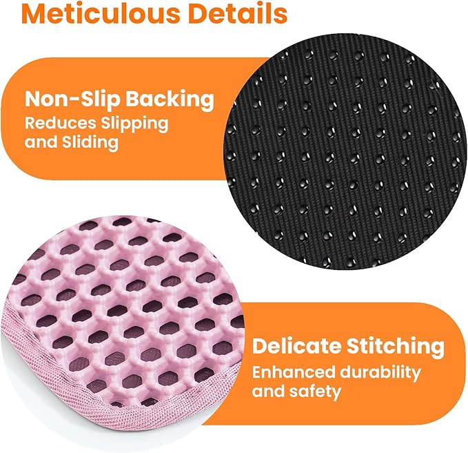 Jumbo Cat Litter Mat, 46x26 Inches Double Layer Honeycomb Litter Trapping Mat - Image 8