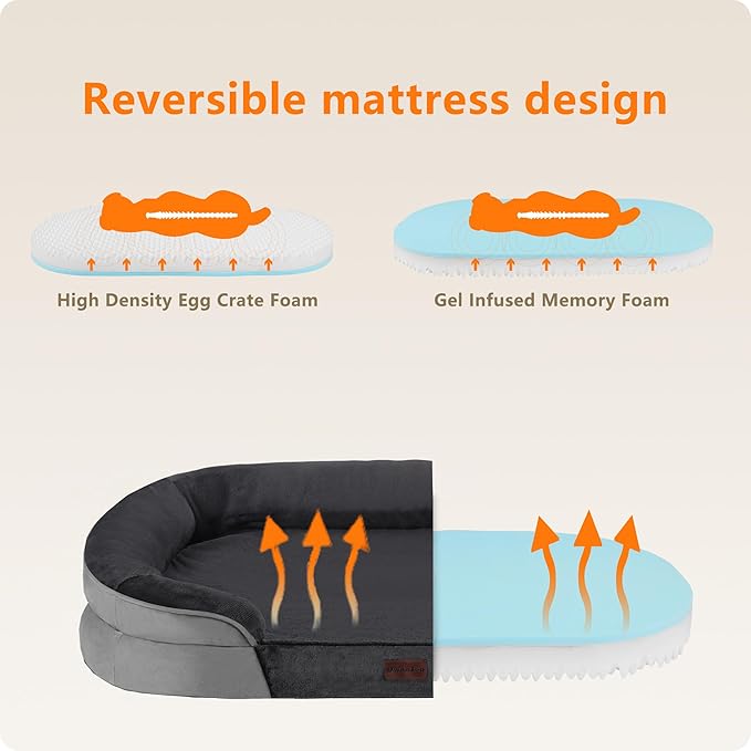 Dwanton Orthopedic Dog Bed for Extra Large Dogs - Image 3