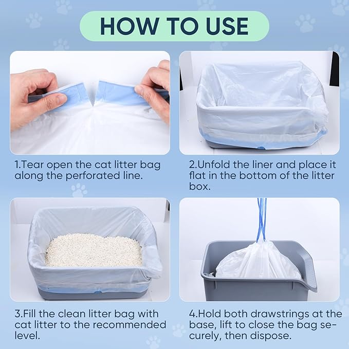 60 Count Cat Litter Box Liners Compatible - Image 6