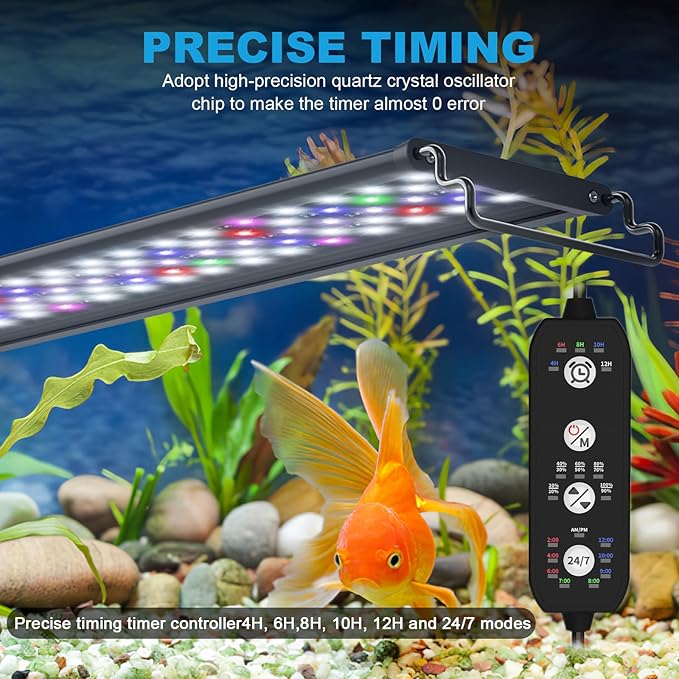 SEAOURA 24/7 Cycle LED Aquarium Plant Light-Full Spectrum Fish Tank Light - Image 5