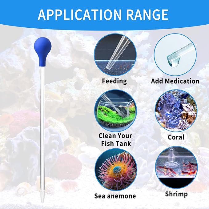 2 Pcs 18.5 in Long Pipette for Fish Tank Coral Food Feeder Long Syringe - Image 6