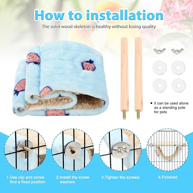 BWOGUE Winter Warm Bird Nest Bed Hanging Hammock Snuggle Hut Parrot House Tent - Image 3