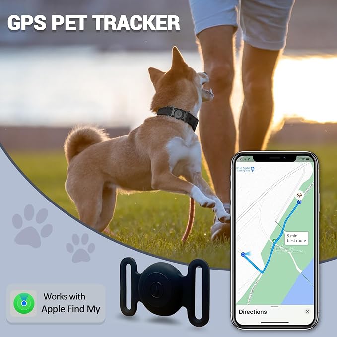 GPS Tracker for Dogs, Mini GPS Cat Tracker, IPX8 Waterproof GPS Tracker for Cats - Image 2