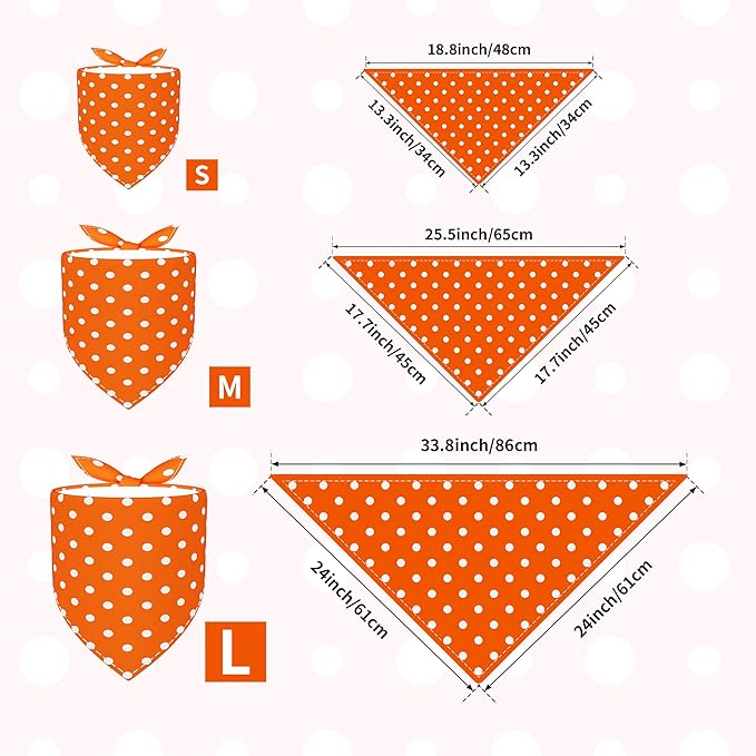 30 Pcs Polka Dot Dog Bandanas for Small Dogs Stitch Dog Bandana Bulk Reversible - Image 2