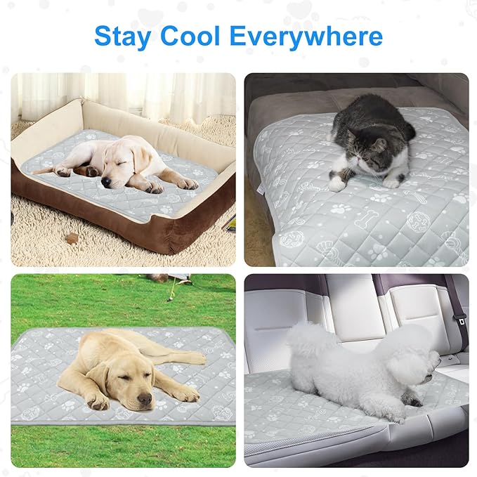 MH MYLUNE HOME Dog/Cat Cooling Mat, Arc-Chill Cooling Fiber & Endothermic Color - Image 7