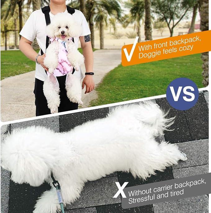 Pawaboo Adjustable Dog Carrier Purses, Pet Front Cat Travel Bag Dog Carrier - Image 6