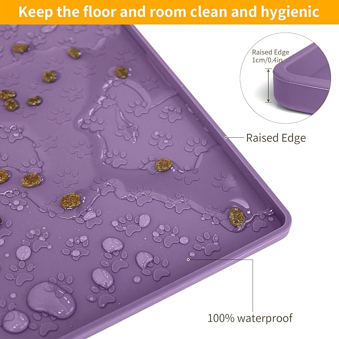 Ptlom Dog Food Mat Anti-Slip Pet Bowl Mats - Image 7