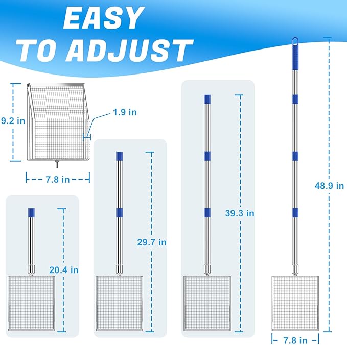 Chicken Poop Scooper, 304 Stainless Steel Shovel Head, 4-in-1 Chicken Litter - Image 4