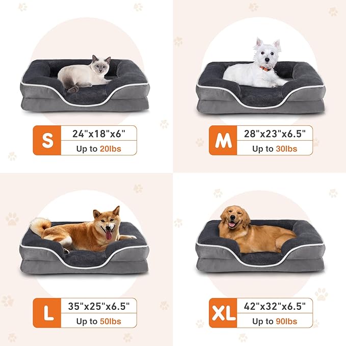 Sweetcrispy Orthopedic Dog Bed, XL Large Memory Foam Puppy Cat Bed - Image 6