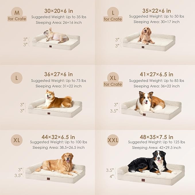 EHEYCIGA Extra Large Dog Bed Othorpedic, Memory Foam XL Dog Bed - Image 2