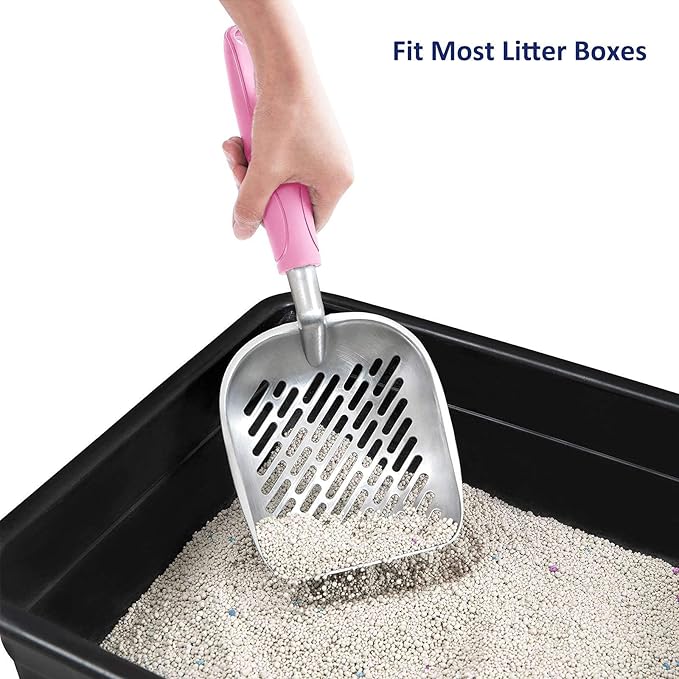 WePet Cat Litter Scoop, Aluminum Alloy Sifter, Kitty Metal Scooper, Deep Shovel - Image 4