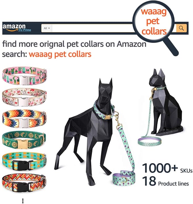 waaag Gold Moons and Stars Safety Breakaway Cat Collar, Glow in The Dark - Image 7