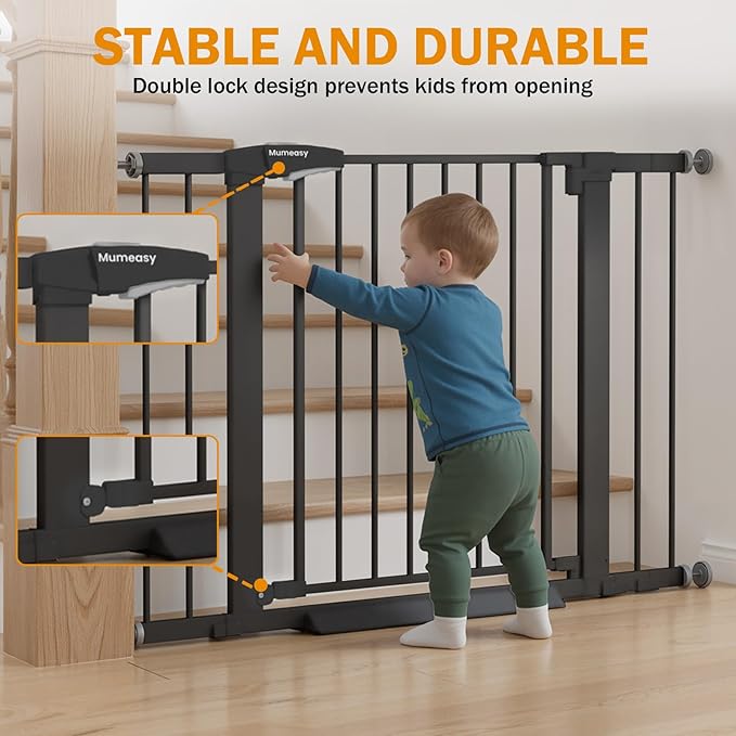 Baby Gate for Stairs, 29.7-43" Auto Close Dog Gate for Doorways & Hallways - Image 4