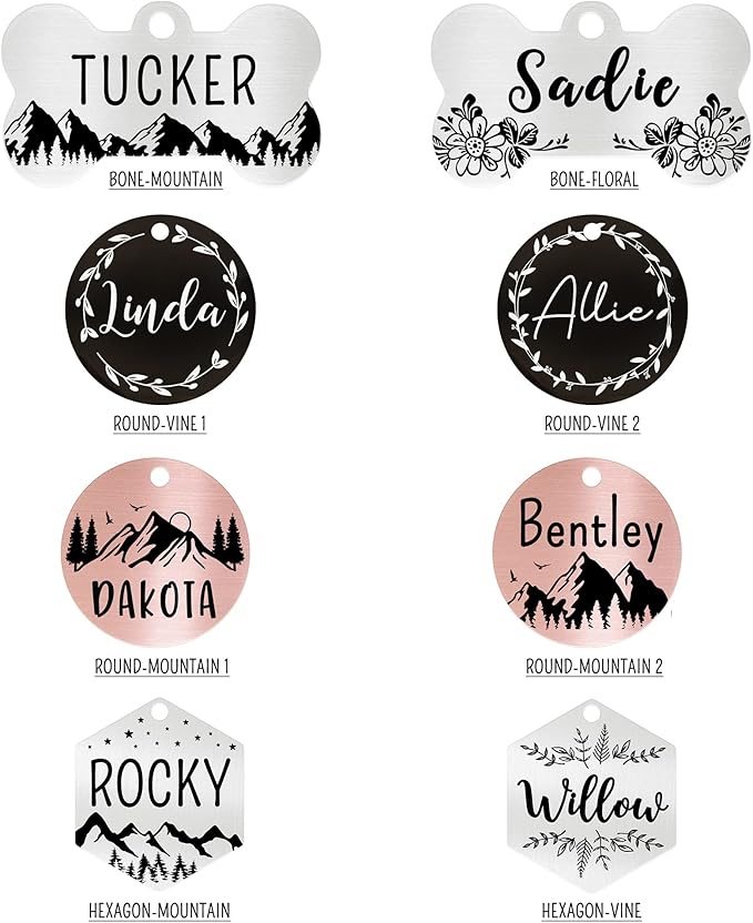 Ultra Joys Stainless Steel Pet ID Customized Personalized, Front and Back - Image 5