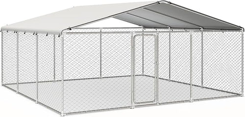 15'x15' Large Outdoor Dog Kennel, Heavy Duty Dog Enclosure by docagt