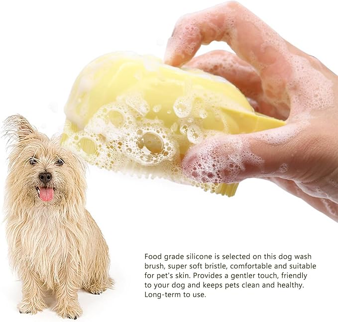 Pets Bath Brush | Scrubber for Bath | Dog Shampoo Brush | Dog Washing/Shower - Image 5