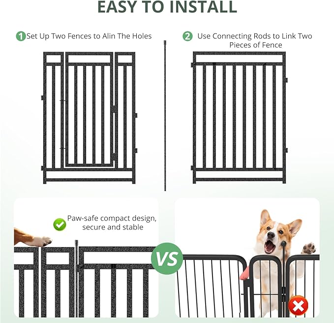 Dog Playpen Metal Dog Fence Outdoor - Image 3