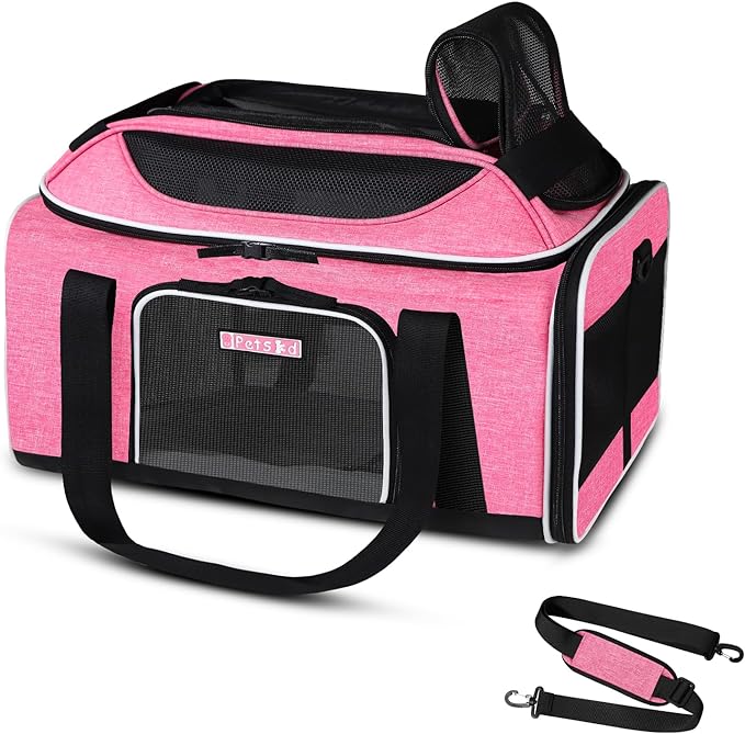 Petskd Top-Expandable Pet Carrier 17x12x8.5 Inches JetBlue Allegiant Spirit by Petskd
