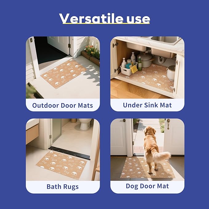 Cooyes Large Dog & Cat Food Mat 17.5"×36", Ultra-Absorbent Dog Bowl Mat - Image 9