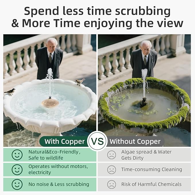 Copper Disk for birdbath, Dogs & Cats Water Feeder, 99.9% Pure Copper Disk - Image 5