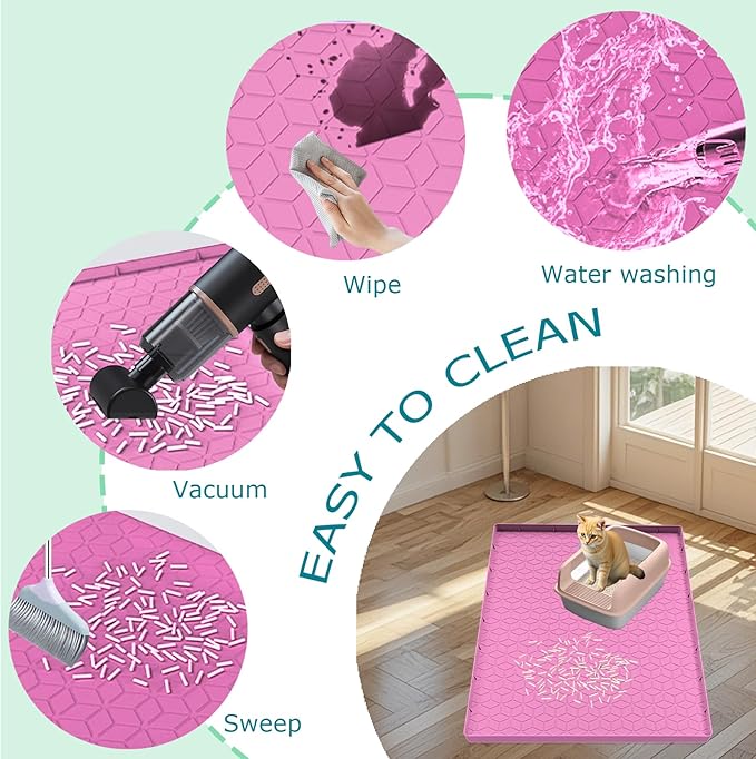 Cat Litter Mat, Silicone Large Cat Mat - Image 4